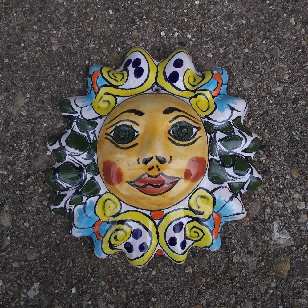 Mexican Sun Talavera Wall Decor/ Mask